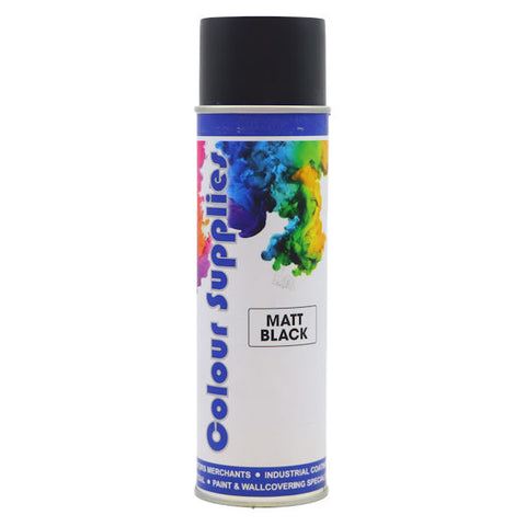 Colour Supplies Black Matt Aerosol