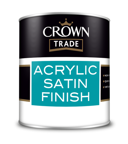 Crown Trade Acrylic Satin Finish White