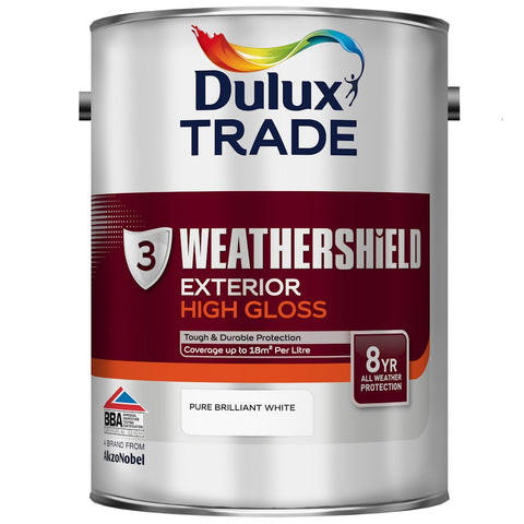 Dulux Trade Weathershield Exterior High Gloss Pure Brilliant White