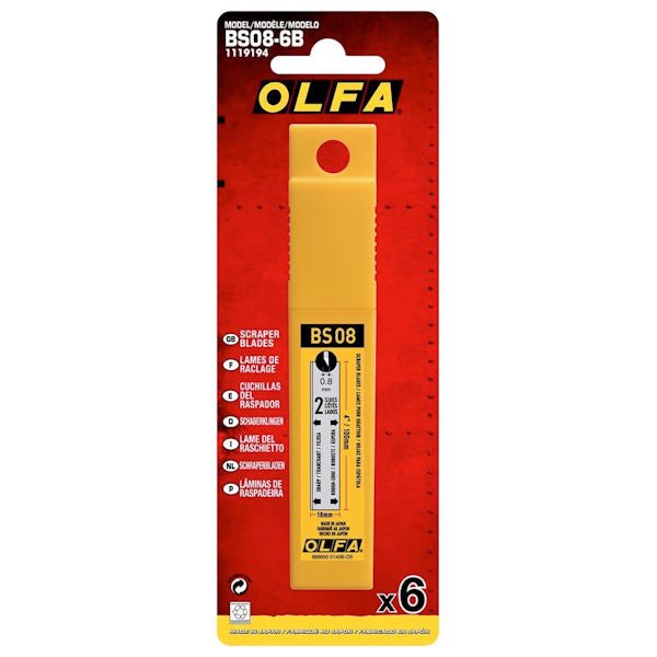 OLFA Extra Heavy-Duty Scraper Blade for X Design Scrapers (Pack of 6)