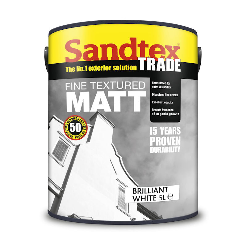 Sandtex Trade Fine Textured Matt Masonry Brilliant White